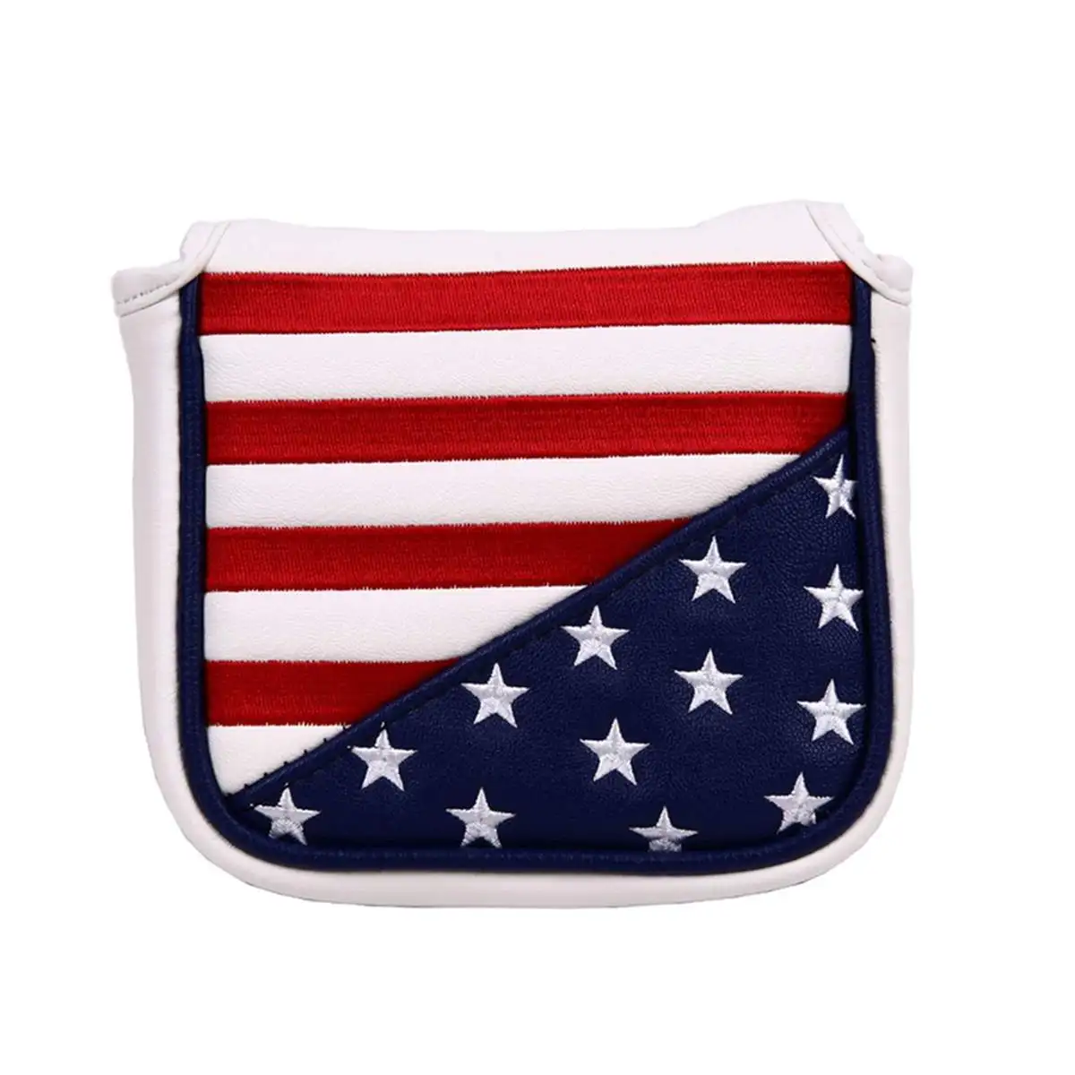 

USA Flags Pattern Square Mallet Putter Cover Golf Headcover Iron Club Head Cover For TaylorMade Spider Tour Magnet