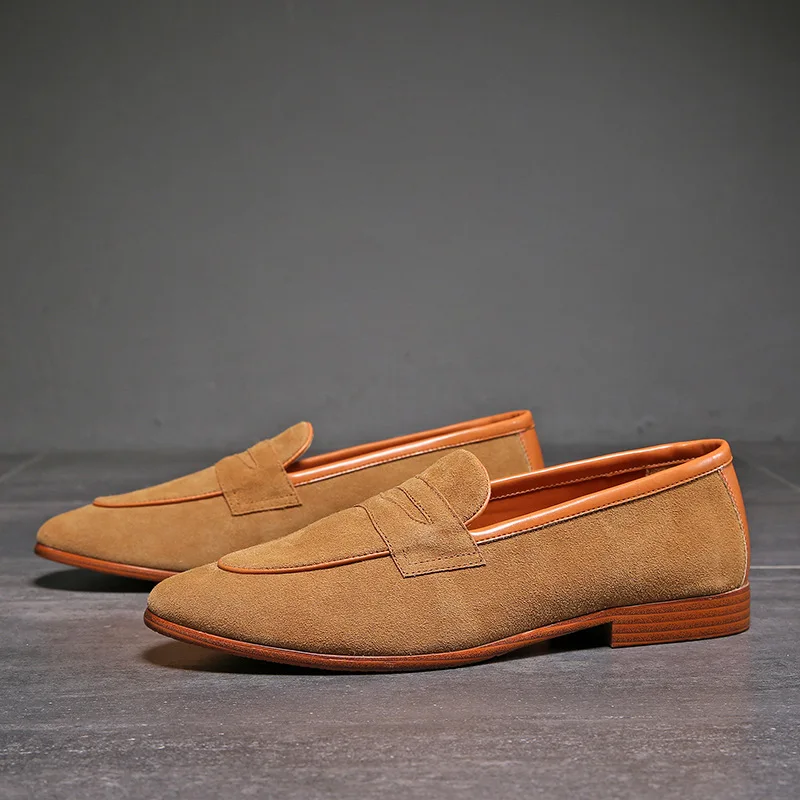 ZERO MORE Penny Mens Casual Shoes Hot Sale Design Pointed Toe Fashion Men Slip On Loafers Male Dress British | Обувь