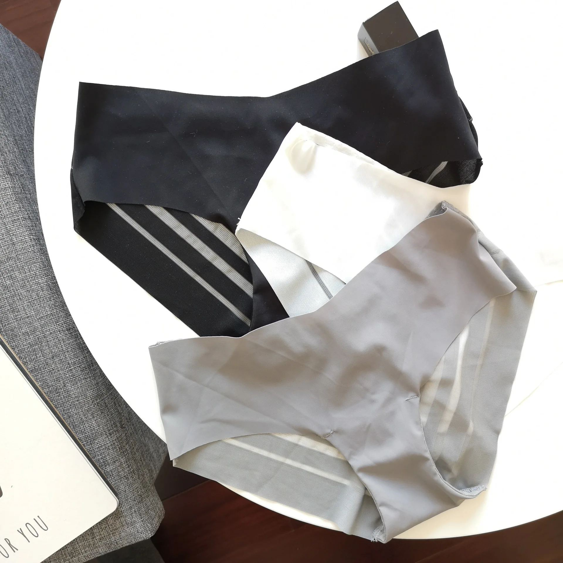 SP& CITY, женское однотонное нижнее белье, Ice Silk, полосатые прозрачные трусики, сетчатые бесшовные трусы, сексуальные микро-стринги, нижнее белье