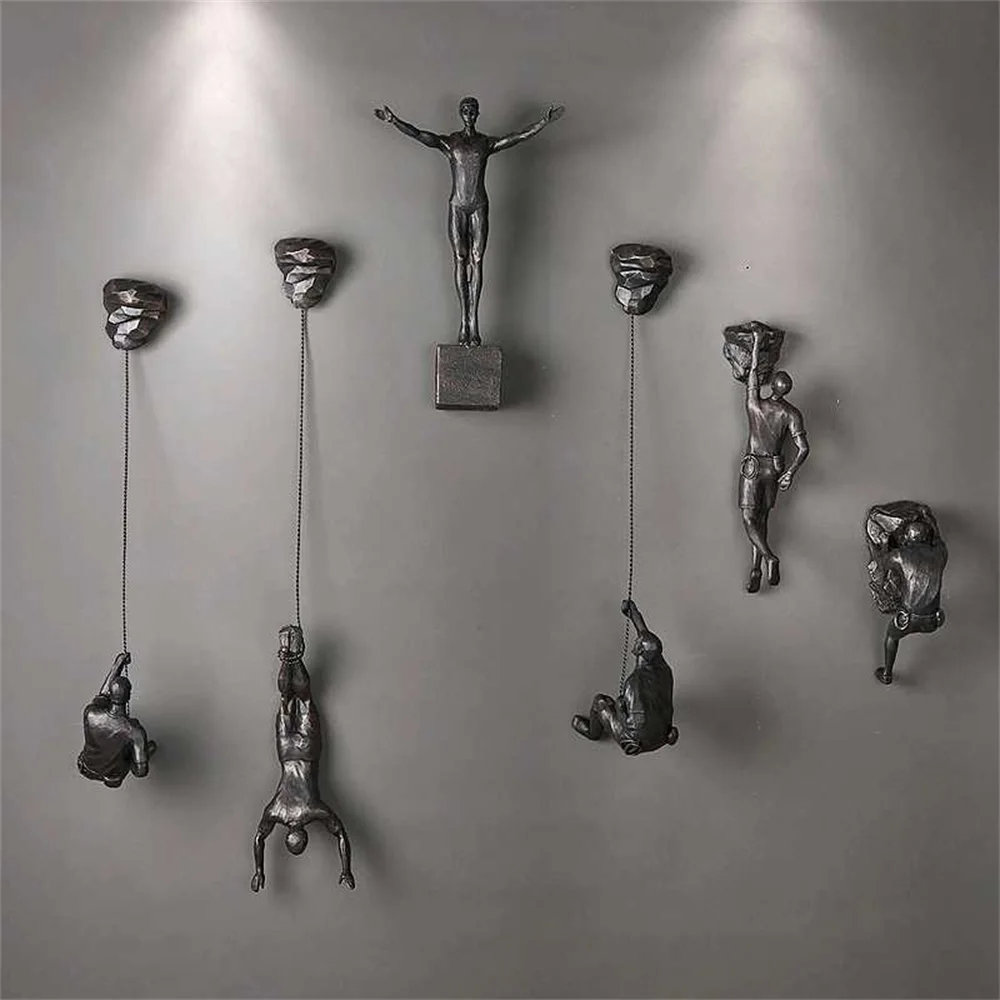 Креативные фигурки скалолазания скульптура настенные украшения ретро Статуя из