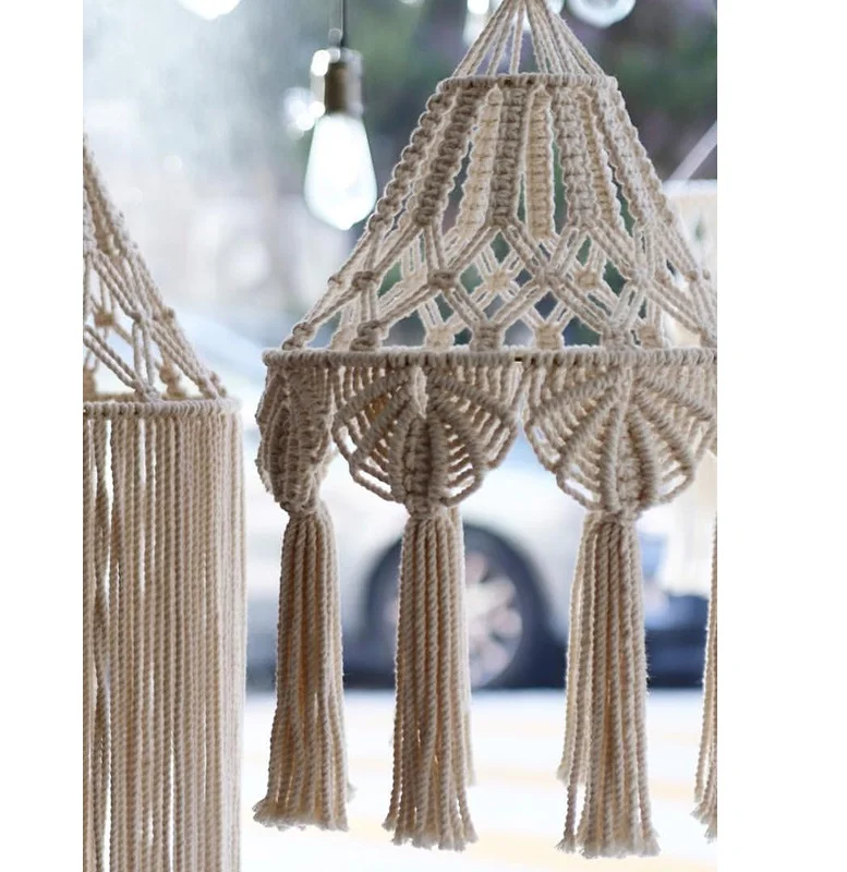 Ручной Работы Люстра макраме абажур ткачество украшения дома гобелен настенный