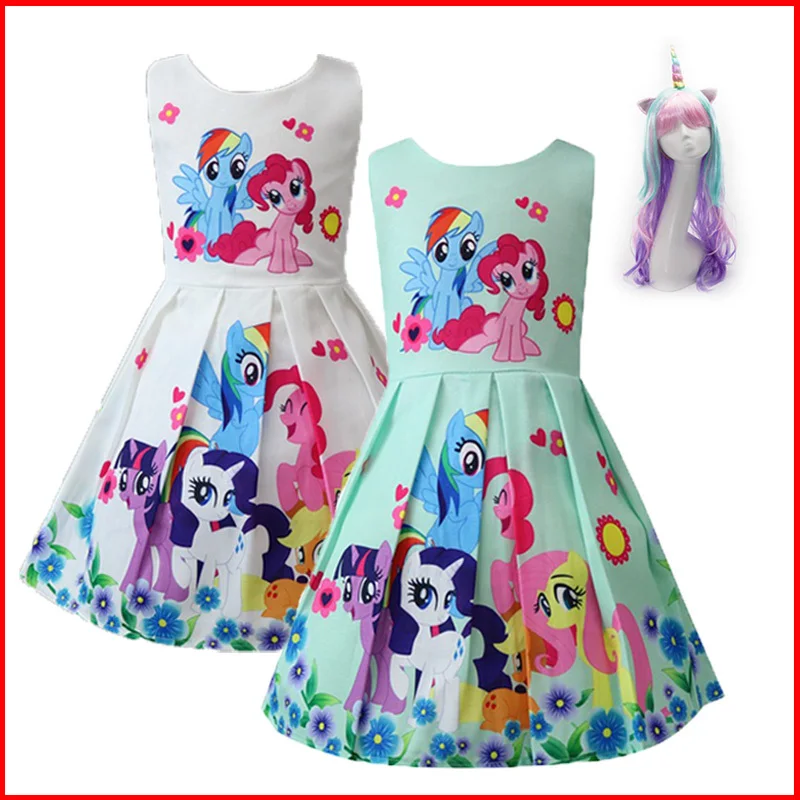 

Baby Robe file little Girls Sleeveless Summer Pony Dress Cotton Casual Dresses Kids girl Clothing Unicorn Dress