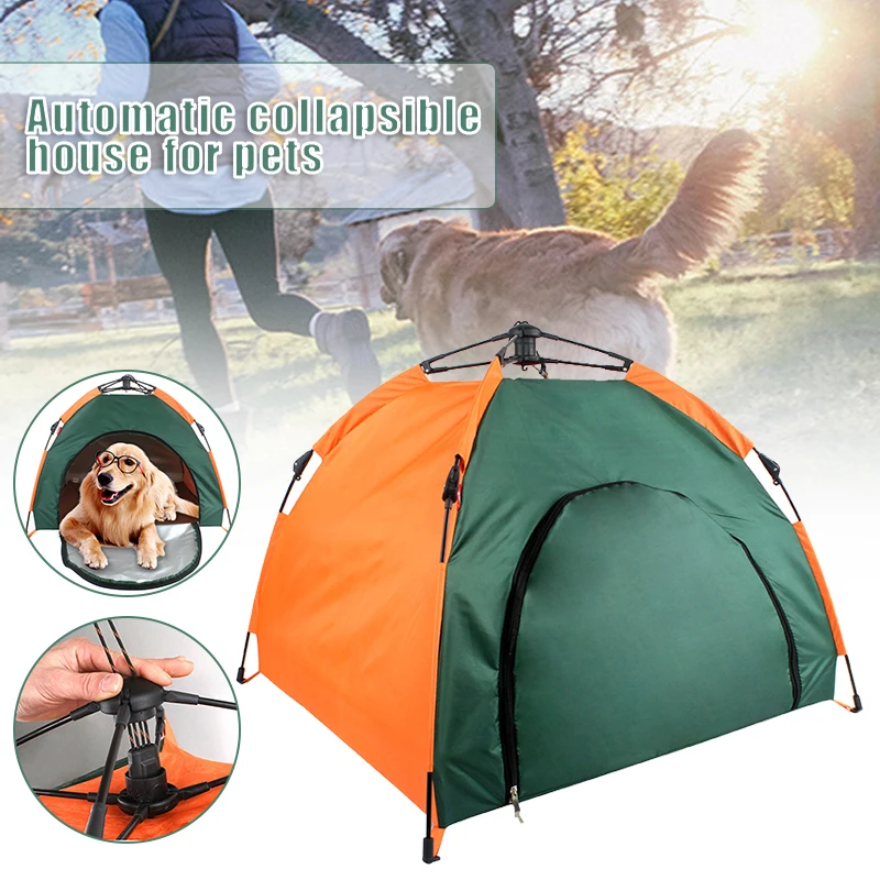 Pet Tent Automatic Foldable Kennel Indoor Outdoor Waterproof Rainproof Sunscreen Portable Cat Dog Tent MC889