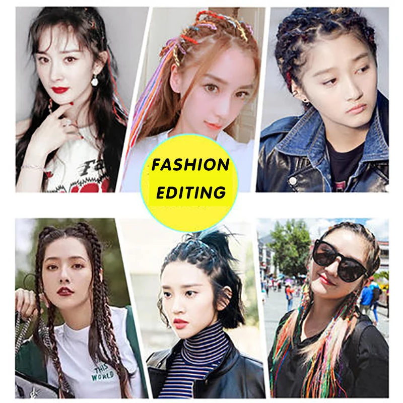 YYOUFU цветная плетеная веревка для волос аксессуары вязания длинная головы модных