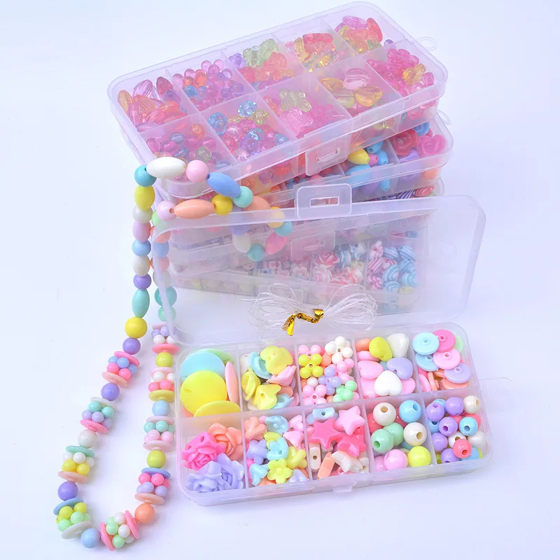 260 шт DIY Красочные акриловые бусы девушки головоломки набор игрушек ювелирные