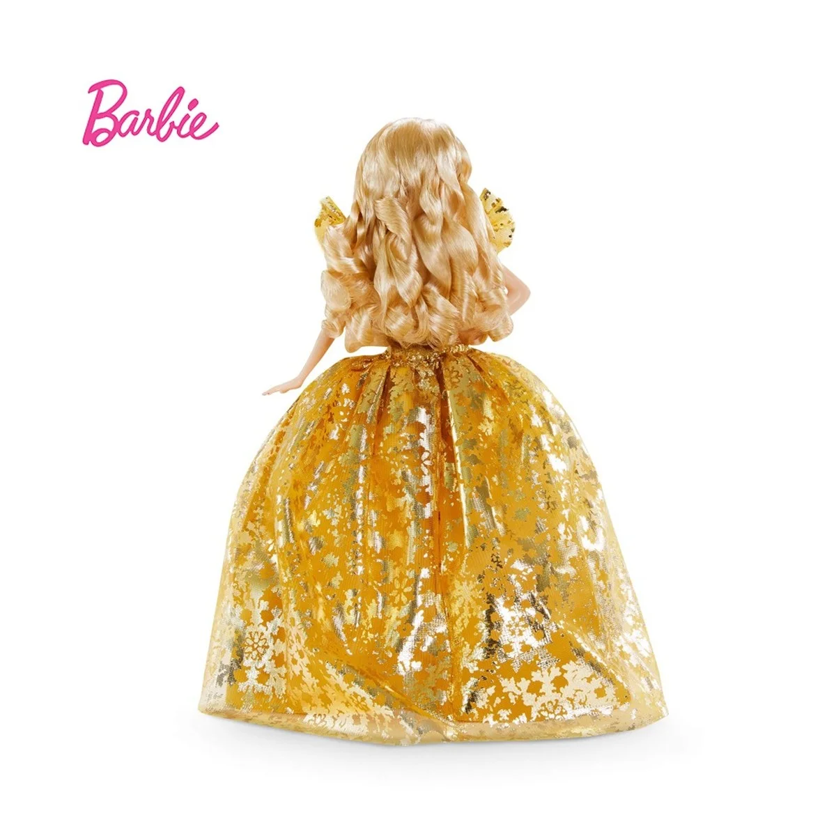 Праздник Барби 2020 кукла сюрприз со светлыми волосами Золотое Платье коллекция