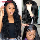 Парик из натуральных волос с волнистой поверхностью, 13x4 дюймов