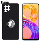 Чехол с кольцом-держателем для Realme 8 RMX308, противоударный мягкий чехол из ТПУ для защиты объектива Realme8 Pro RMX3081, чехлы