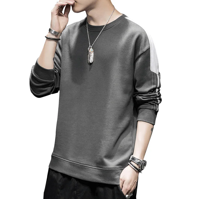 

2020 spring and autumn Xinhan men's casual sportswear round neck long sleeve sweater trend 01402