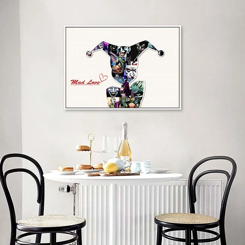 Настенный художественный постер с персонажами фильма Джокер сумасшедшая любовь