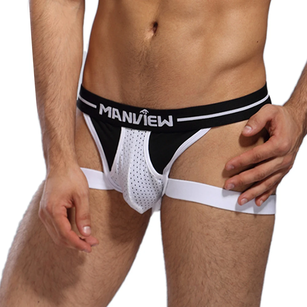 Сексуальное мужское нижнее белье дышащие бриджи с эластичным поясом открытыми