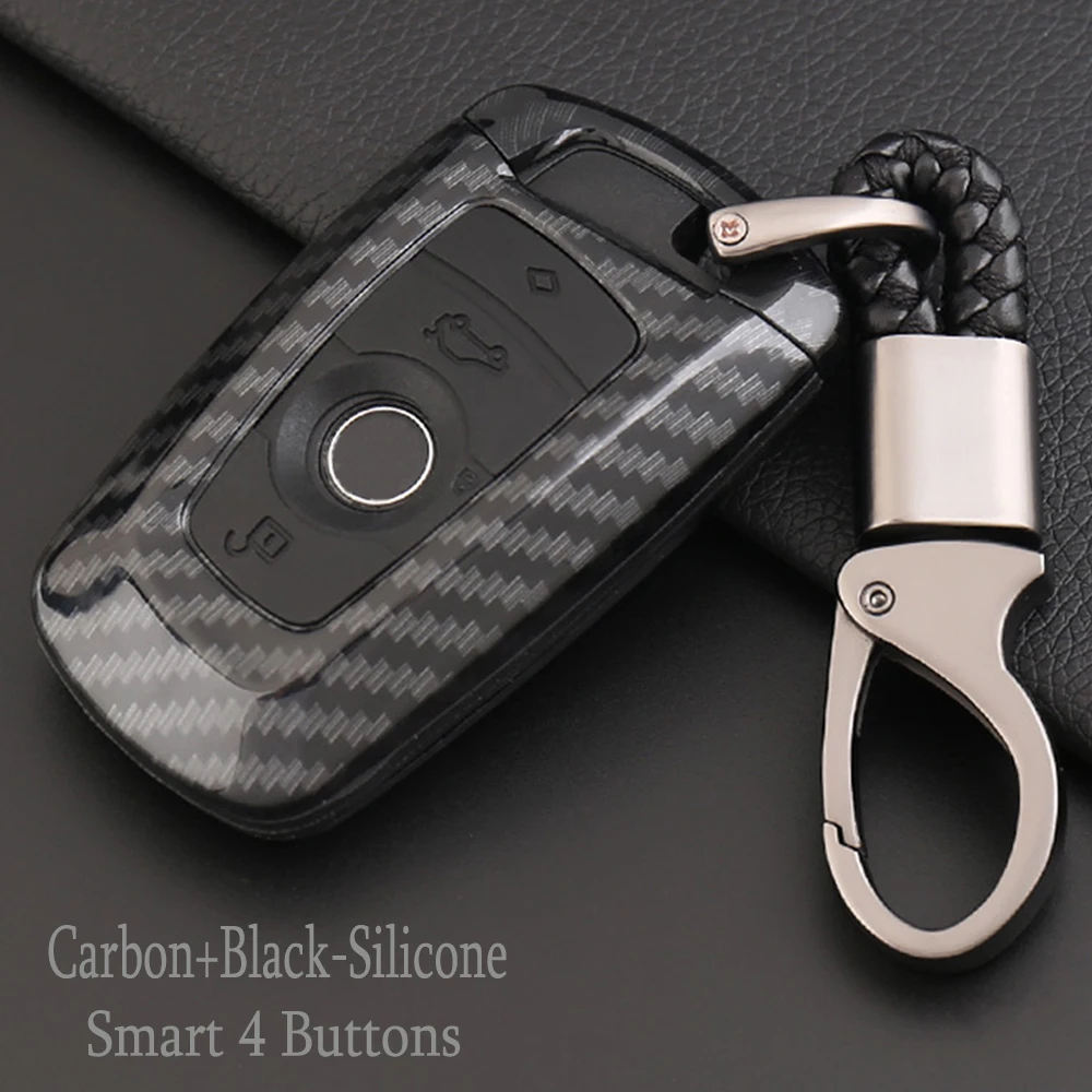 Чехол для ключа из углеродного волокна BMW 1 3 5 7 Series F10 F20 F30 335 328 535 650 320i Smart Car Keychain |