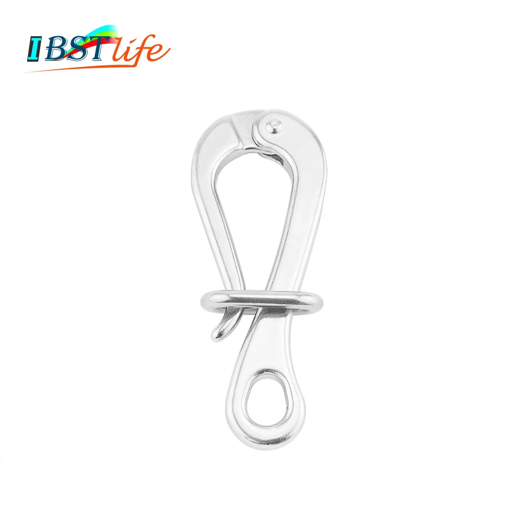 

4" Quick Release Eye Pelican Shackle 316 Stainless Steel Locked Rectangle Ring folding Shackle Lifeboat Life Raft marine boat