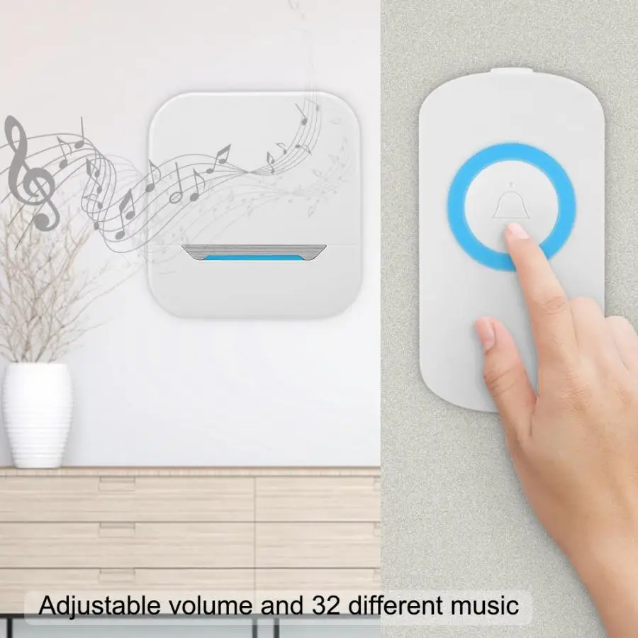 Умный беспроводной дверной звонок с дистанционным управлением приемник со