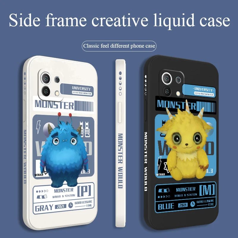 

Leisure Monster Phone Case For Xiaomi Mi 11 10T 10T Pro 10 S lite Ultra 9T 9 8 Note 10 Pro Poco F3 F2pro X2 Silicone Cover