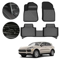 for porsche cayenne suvhybrid 2019 2020 5 seat tpe car floor mats waterproof non slip auto styling accessories interior