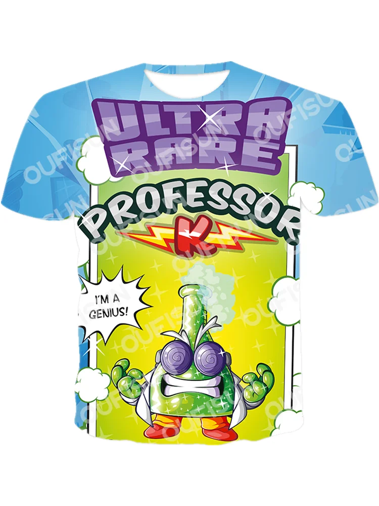 

Summer Children'S Clothing Men'S And Women'S Short-Sleeved 3D Printing Sports Leisure Round Neck Anime T-Shirt