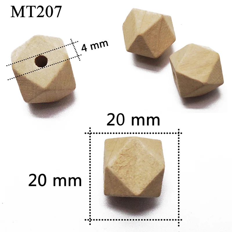 MT207 ZIEENE 5 шт 10 шт 15 шт 20 шт большие круглые Восьмиугольные деревянные бусины Natrual цвет пошив скрапбукинга поделки для дерева ручной работы кнопка - Цвет: MT207