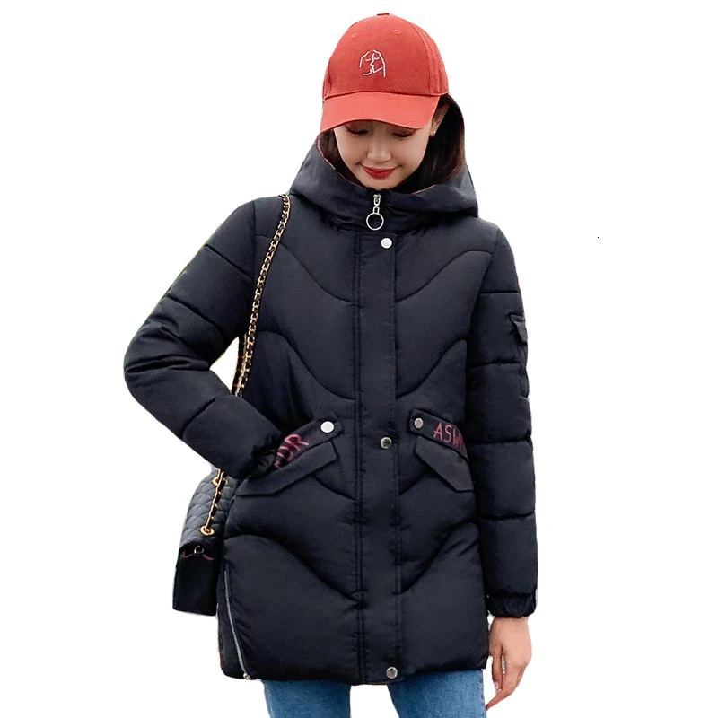Облегающее пальто для женщин плотная зимняя одежда 2019 парка Женское зимнее