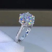 poetry of jew store round white gold moissanite ring 3ct 9 00mm d vvs luxury moissanite weding ring for women