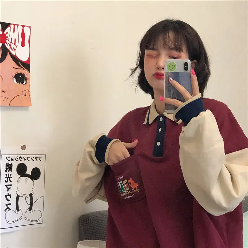 

Oversized Hoodie Kawaii Cute Harajuku Vintage Clothes Korean Fashion Blouses Plus Size Pullovers Long Sleeve Hoodies Women