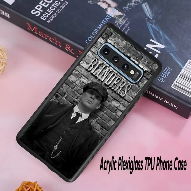 

Peaky Blinders Man Phone Case Acrylic Plexiglass TPU For Samsung Galaxy S8 S9 S10 s10e S20 PLUS ULTRA S6edge