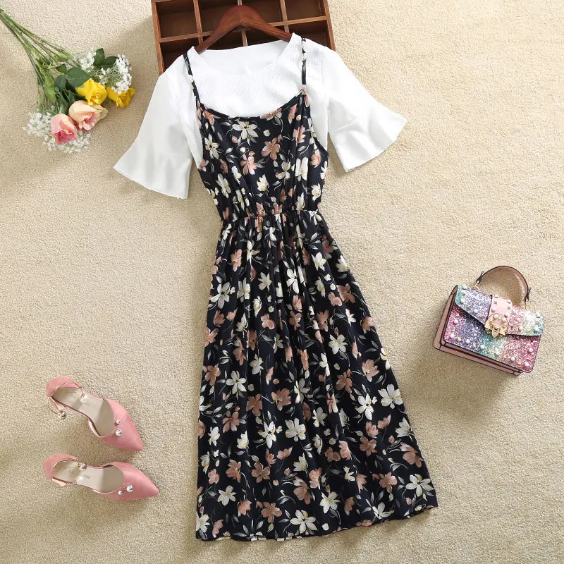 Комплект из двух предметов с цветочным принтом элегантное праздничное