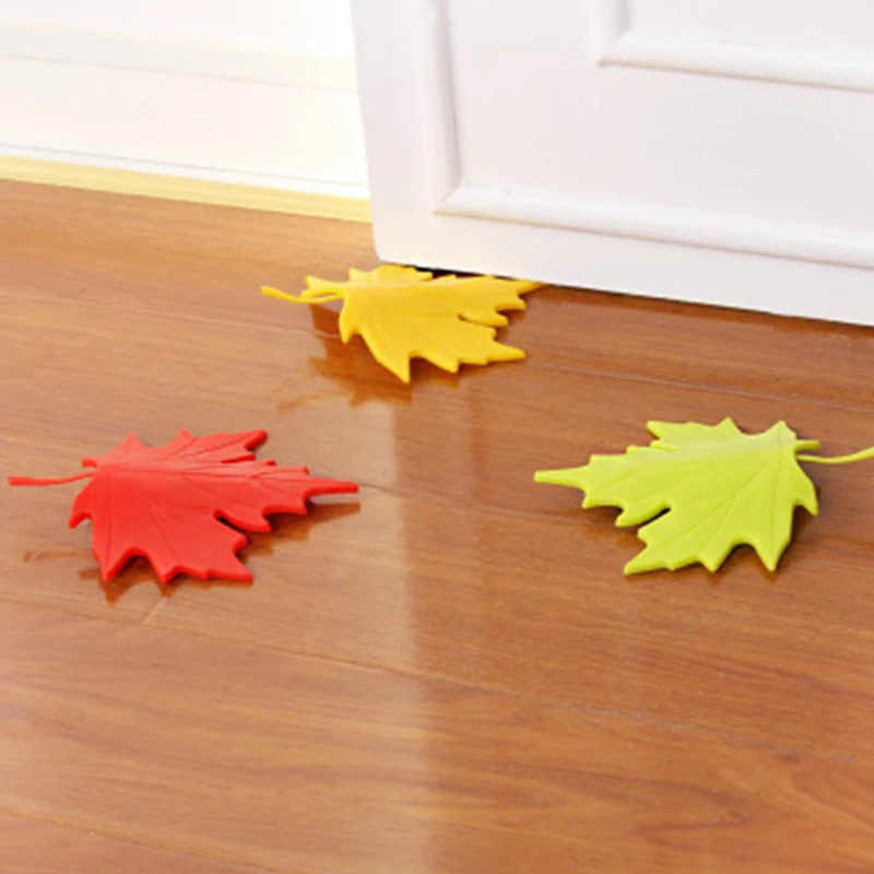 

1pc Maple Leaf Shape Finger Door Stopper Safety Protector Design Decor Home Floor baby protect YL678180