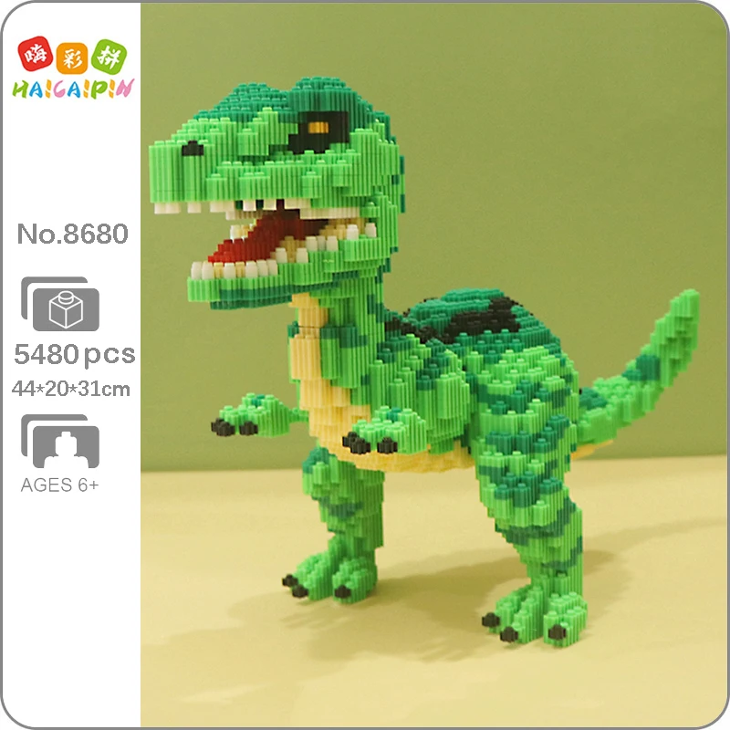 

Модель динозавра Велоцираптора HCP 8680, юрский период, 3D модель, мини-Волшебные блоки, детские игрушки, без коробки