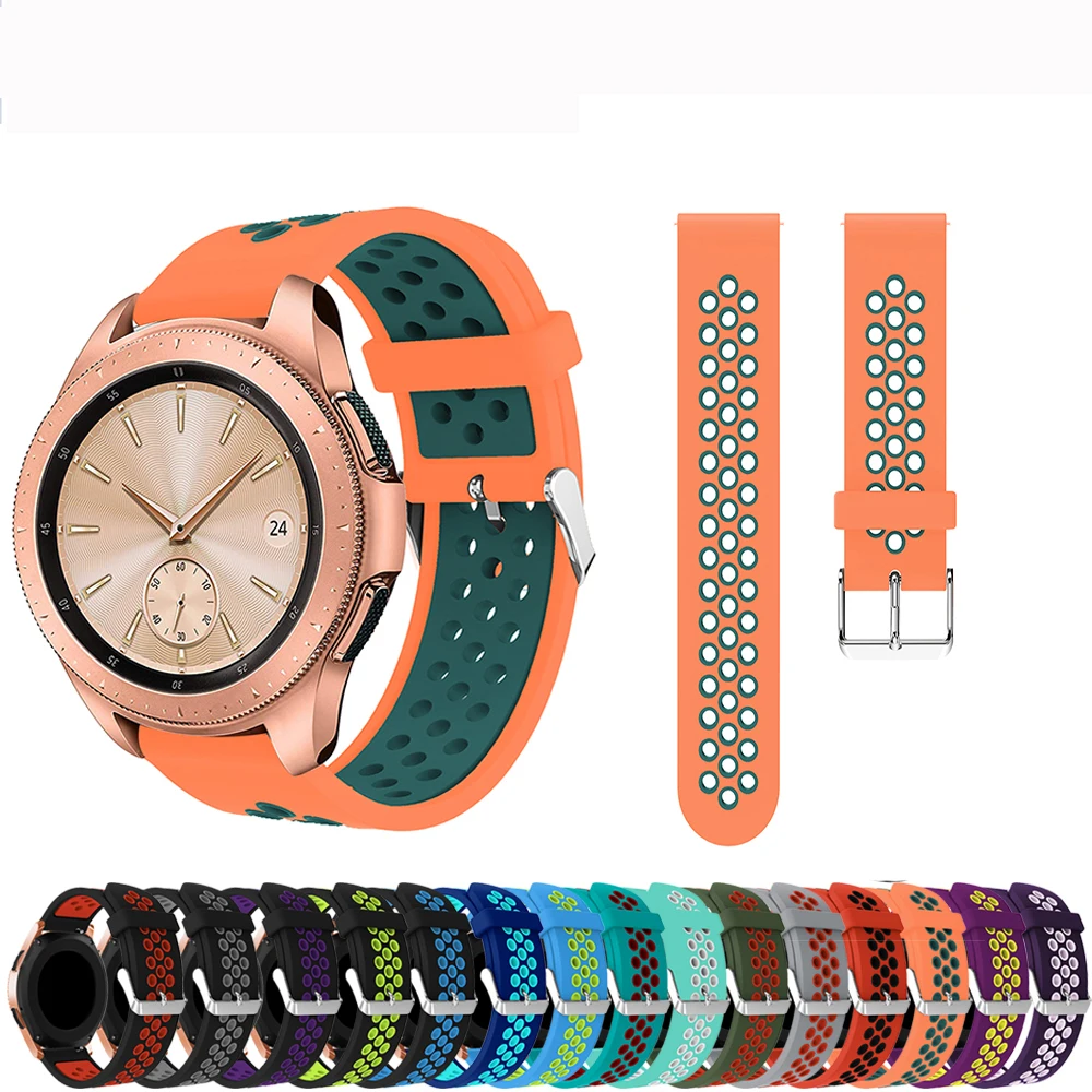 22 мм 20 силиконовый ремешок для Samsung Galaxy 46 мм/Active 2/S3 часов Amazfit GTR GTS /Huawei GT/Garmin vivoactive 3
