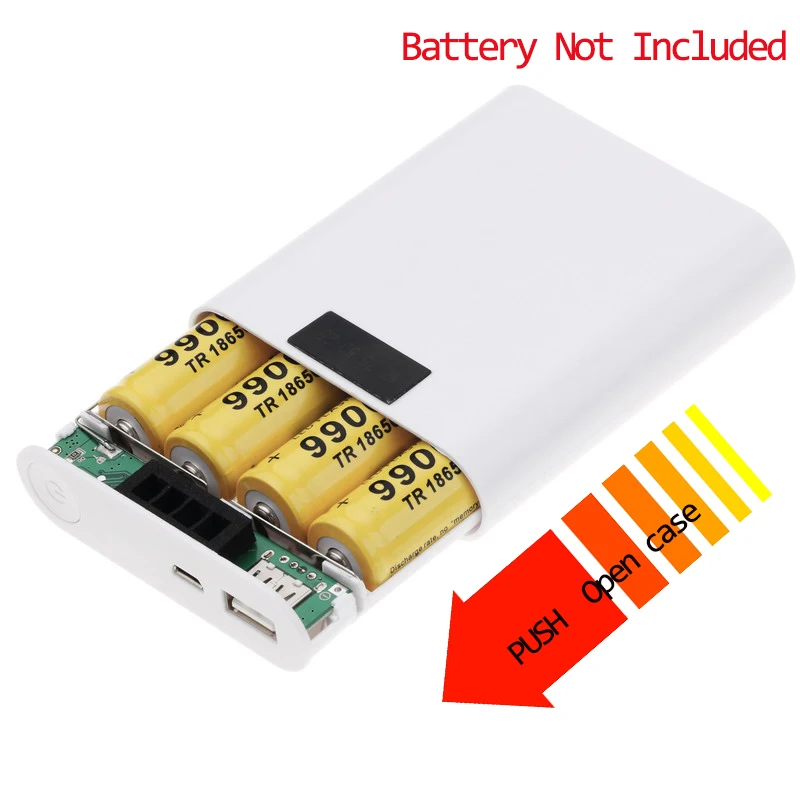 Корпус аккумулятора kebidumei с USB портом 5 В 4x18650 внешний аккумулятор зарядное