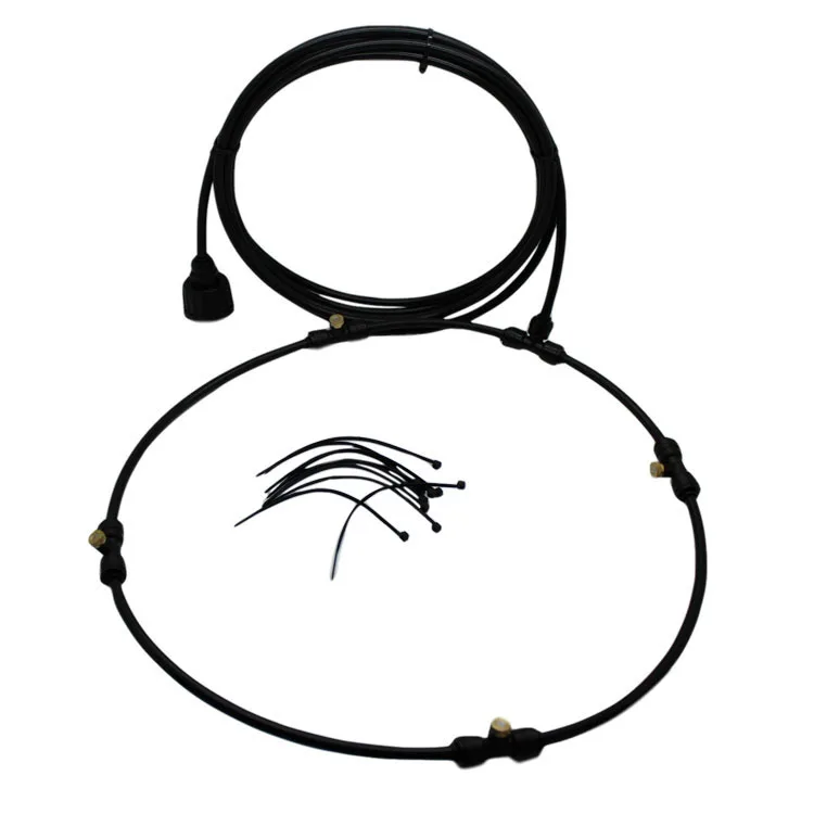 Price Kit DE VENTILADOR DE NEBULIZACIÓN para exteriores, sistema de nebulización de invernadero de refrigeración, anillo de nebulización de baja presión, DIY, 2 unids lote