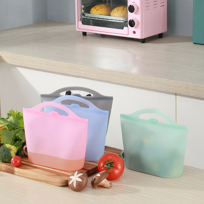 2 шт. многоразовые силиконовые Еда сумка для хранения сэндвич жидкость закуска