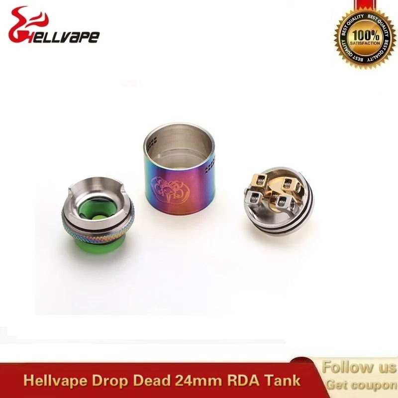 Электронные сигареты Hellvape Drop Dead RDA Tank 24 мм Одна двойная катушка строит BF Squonk Pin для