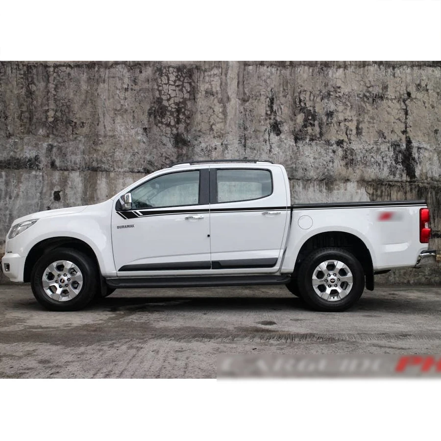 free shipping 2pcs stripe pickup cool car graphic Vinyl sticker fit for Chevrolet/Holden colorado 2012