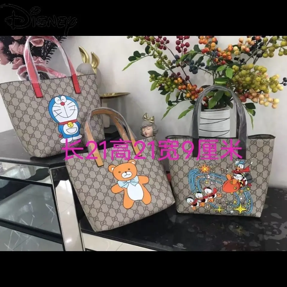 

Disney Cartoon Mickey Mouse Fashion Trend Cartoon Pattern Shopping Bag Leisure Large Capacity Handbag Portable Handbag