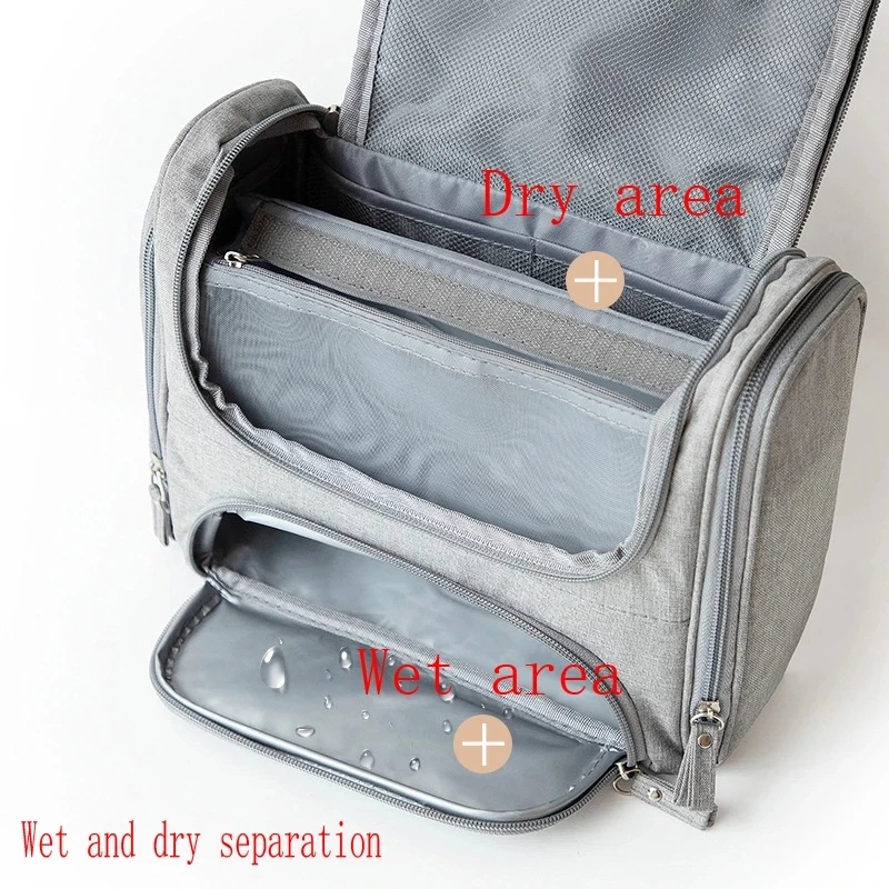 

2021 Waterproof Hanging Cosmetic Bag Travel Storage Bag Women's Cosmetic Bag Cosmetic Case Dry and Wet Wash Cosmetic Bag