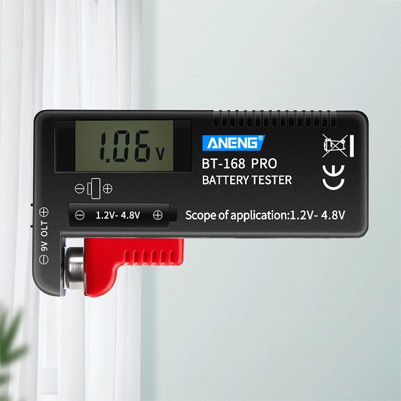 

Тестер емкости аккумуляторов BT168 PRO, 9 В, 3,7 в, 1,5 в, AA, AAA, C, D 18650