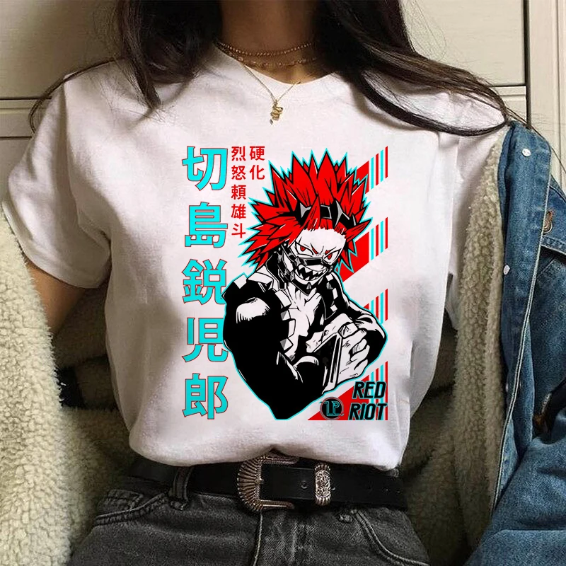 

Eijiro Kirishima Anime t shirt Comics Japanese Graphic Printed Cartoon Streetwear Top Oversized Tee Female/Man T-Shirt
