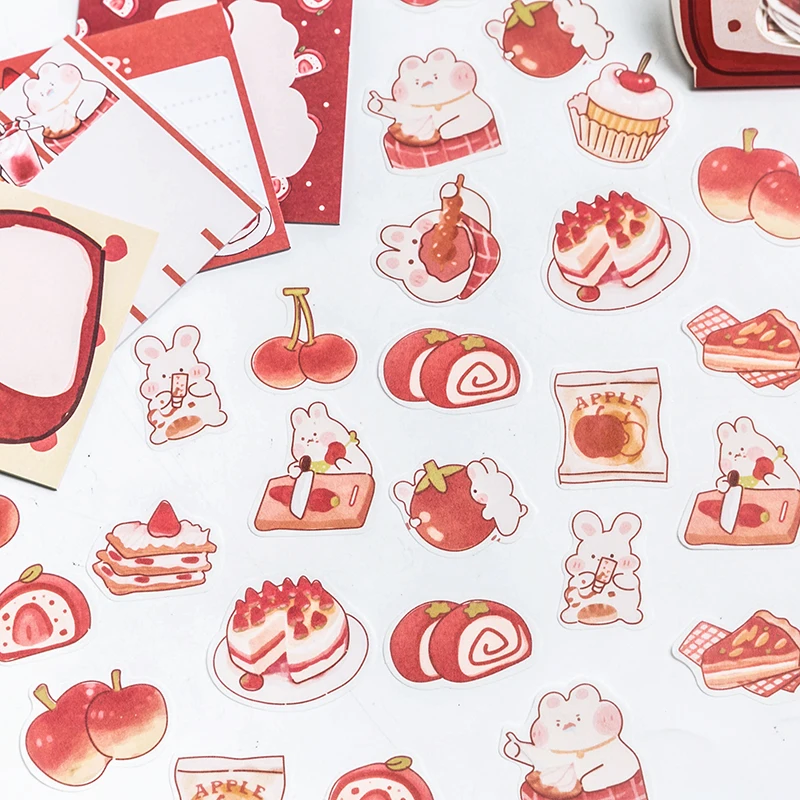 

30 pieces Bobbi's holiday series fresh unicorn Raccoo hand account album desk calendar decoration collage clip material stickers