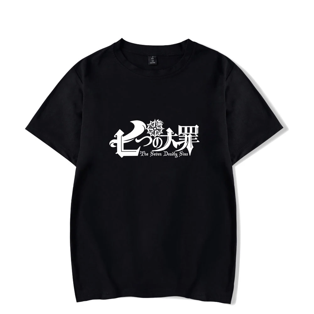 

Unisex Oversized T-shirt Japanese Anime The Seven Deadly Sins Street Hip Hop Style Women's White T-shirt Men's Harajuku T-shirt