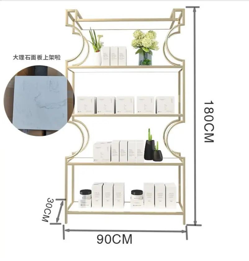 

Nordic living room light luxury bookshelf simple floor metal iron partition shelf office display cabinet display shelf