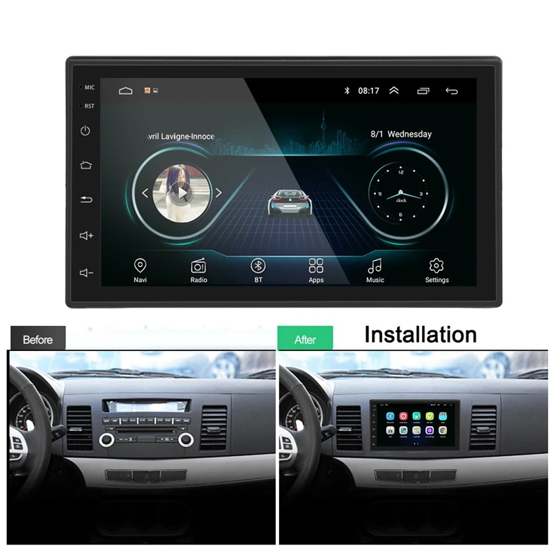 

2DIN Android MP5-Player GPS Navi WIFI 2 Din 7 Sn Bluetooth FM o