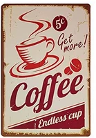 metal sign coffee art tin plates wall handing painting for cafe garage bar pub office home bedroom
