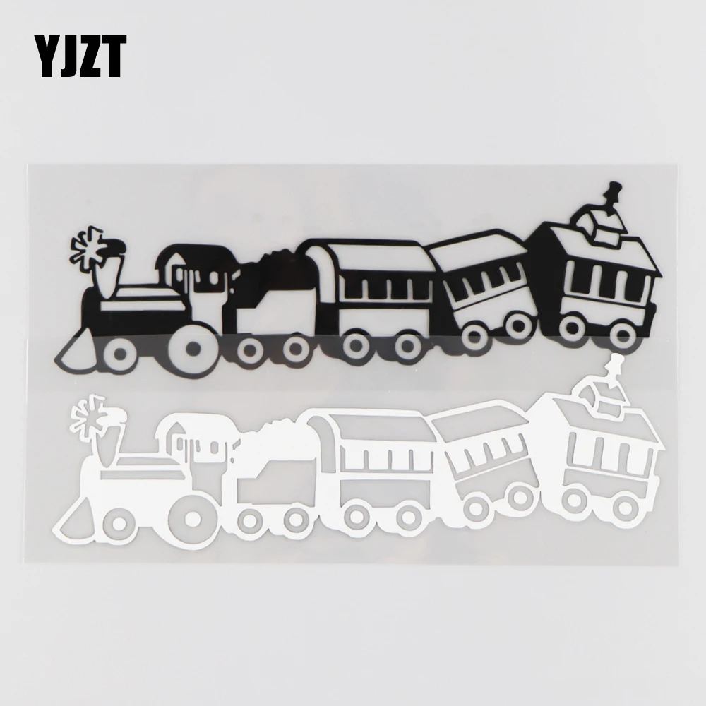 

YJZT 19.1CM*6.1CM Cartoon Train Car Stickers Decorate Vinyl Decal Pattern 1A-0123