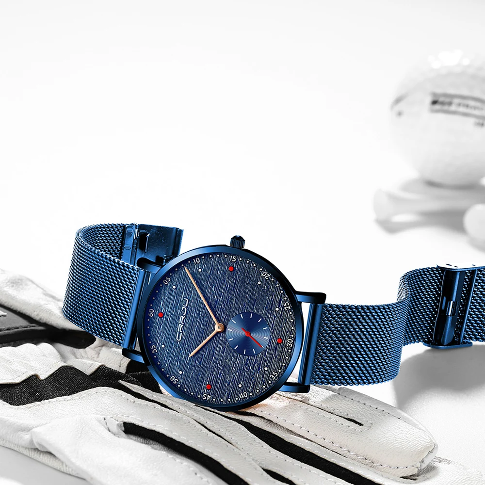 Reloj hombre CRRJU мужские часы Топ Бренд роскошные спортивные водонепроницаемые