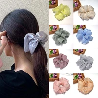 oversized hair scrunchies for women solid cloth scrunchie hair rubber bands elastic hair ties accessories ponytail holder silky
