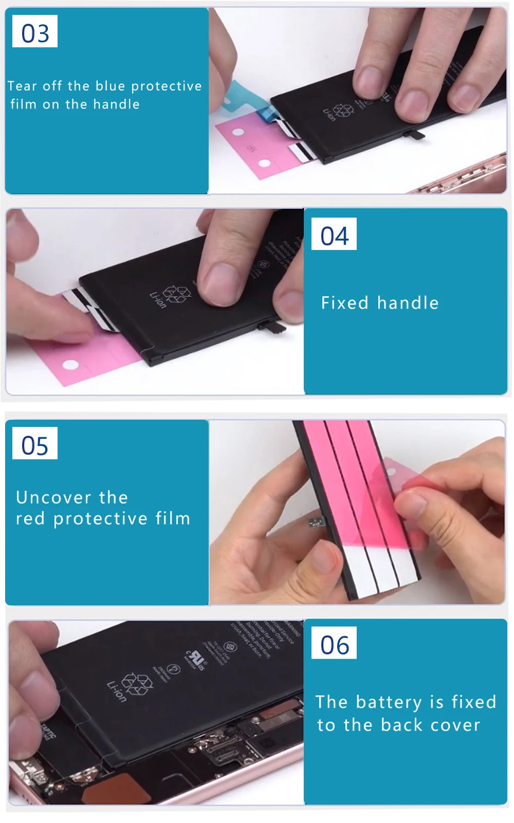 Сменные батареи большой емкости для iPhone 6 6s 7 8 Plus X XR XS Max 11 Pro литиевая батарея iphone6