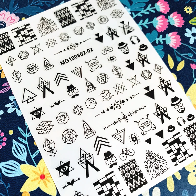 2020 последние абстрактная женщина 3d дизайн ногтей наклейки для Наклейка