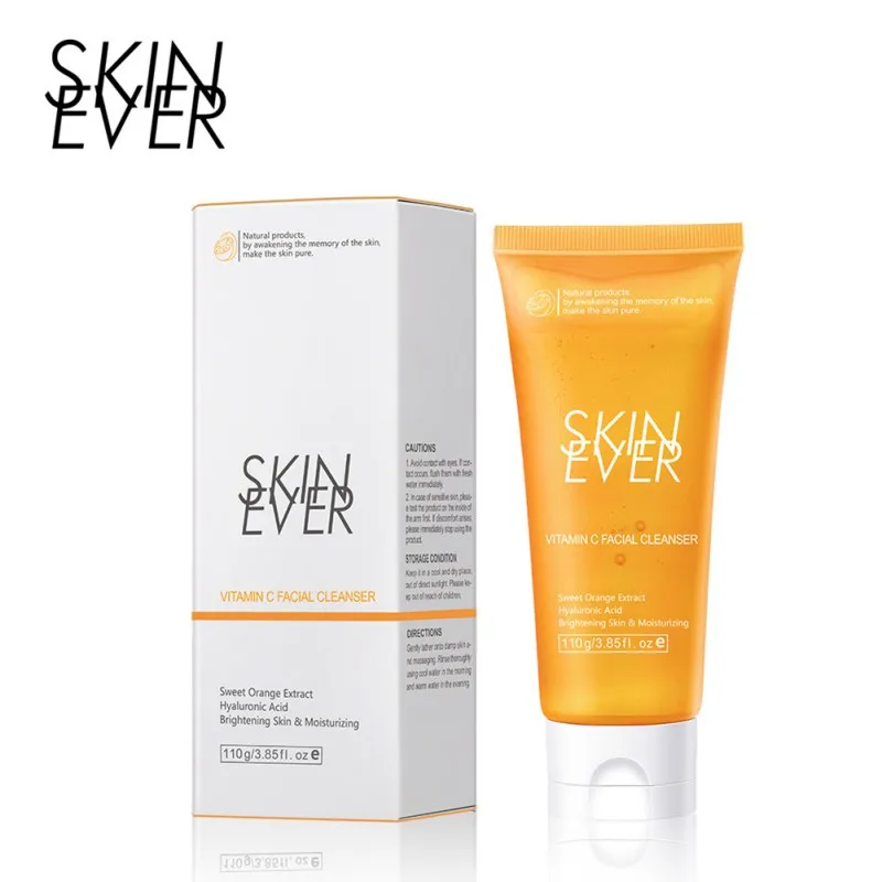 

Vitamin C Moisturizing Facial Cleanser Refreshing Texture Cleaner Shrink Pore Oil Control Cleansing Wash Face Skin Care